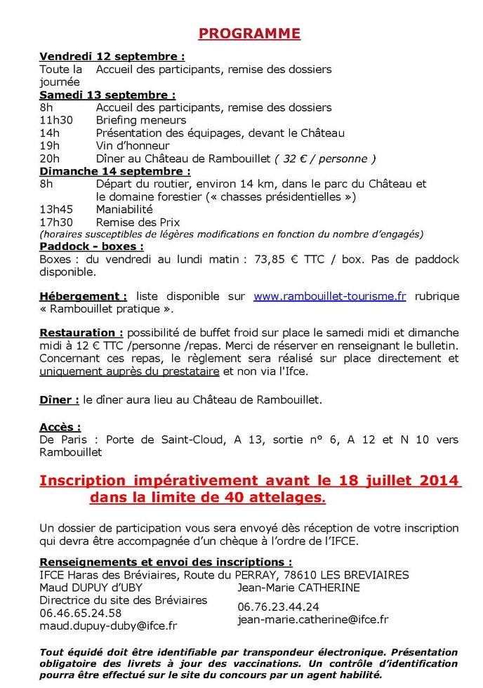 Rambouillet_2014_programme